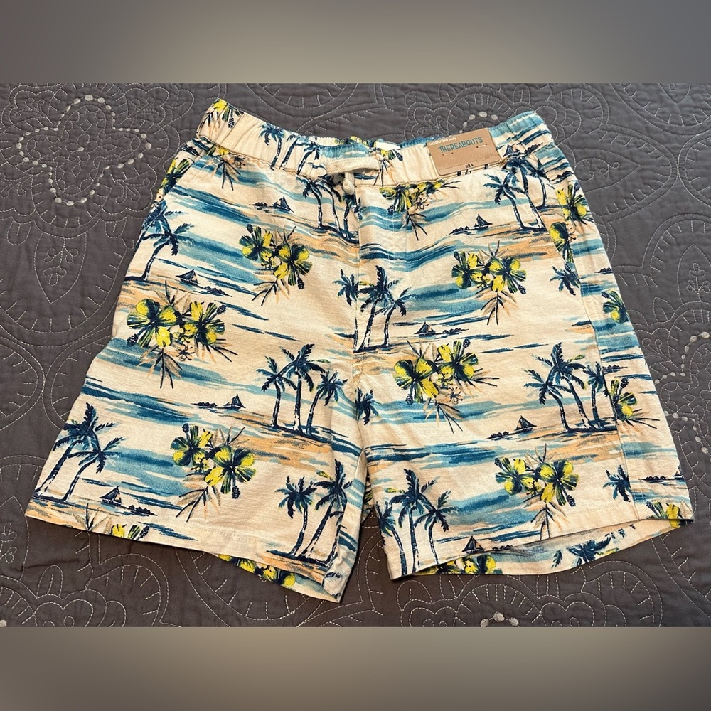 Thereabouts Husky Boys Hawaiian Cotton Shorts NWT Size M 10/12 Husky